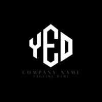 YEO letter logo design with polygon shape. YEO polygon and cube shape logo design. YEO hexagon vector logo template white and black colors. YEO monogram, business and real estate logo.