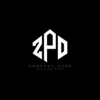 ZPO letter logo design with polygon shape. ZPO polygon and cube shape logo design. ZPO hexagon vector logo template white and black colors. ZPO monogram, business and real estate logo.