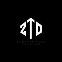 ZTD letter logo design with polygon shape. ZTD polygon and cube shape logo design. ZTD hexagon vector logo template white and black colors. ZTD monogram, business and real estate logo.