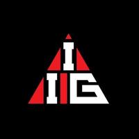 Diseño de logotipo de letra triangular iig con forma de triángulo. monograma de diseño del logotipo del triángulo iig. plantilla de logotipo de vector de triángulo iig con color rojo. logotipo triangular iig logotipo simple, elegante y lujoso.