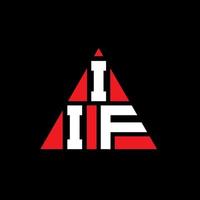 iif diseño de logotipo de letra triangular con forma de triángulo. monograma de diseño de logotipo de triángulo iif. plantilla de logotipo de vector de triángulo iif con color rojo. logotipo triangular iif logotipo simple, elegante y lujoso.