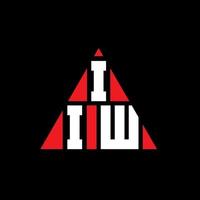 diseño de logotipo de letra triangular iiw con forma de triángulo. monograma de diseño de logotipo de triángulo iiw. plantilla de logotipo de vector de triángulo iiw con color rojo. logotipo triangular iiw logotipo simple, elegante y lujoso.