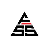 diseño de logotipo de letra de triángulo fss con forma de triángulo. monograma de diseño del logotipo del triángulo fss. plantilla de logotipo de vector de triángulo fss con color rojo. logotipo triangular fss logotipo simple, elegante y lujoso.