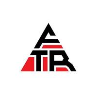 diseño de logotipo de letra triangular ftr con forma de triángulo. monograma de diseño de logotipo de triángulo ftr. plantilla de logotipo de vector de triángulo ftr con color rojo. logotipo triangular ftr logotipo simple, elegante y lujoso.