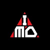 IMO triangle letter logo design with triangle shape. IMO triangle logo design monogram. IMO triangle vector logo template with red color. IMO triangular logo Simple, Elegant, and Luxurious Logo.