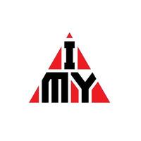 IMY triangle letter logo design with triangle shape. IMY triangle logo design monogram. IMY triangle vector logo template with red color. IMY triangular logo Simple, Elegant, and Luxurious Logo.