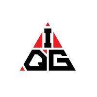 IQG triangle letter logo design with triangle shape. IQG triangle logo design monogram. IQG triangle vector logo template with red color. IQG triangular logo Simple, Elegant, and Luxurious Logo.