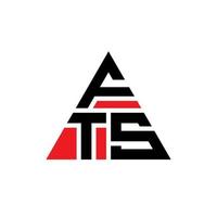 diseño de logotipo de letra triangular fts con forma de triángulo. monograma de diseño de logotipo de triángulo fts. fts plantilla de logotipo de vector de triángulo con color rojo. logo triangular fts logo simple, elegante y lujoso.