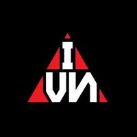 Diseño de logotipo de letra de triángulo ivn con forma de triángulo. monograma de diseño de logotipo de triángulo ivn. plantilla de logotipo de vector de triángulo ivn con color rojo. logotipo triangular ivn logotipo simple, elegante y lujoso.
