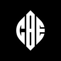 CBE circle letter logo design with circle and ellipse shape. CBE ellipse letters with typographic style. The three initials form a circle logo. CBE Circle Emblem Abstract Monogram Letter Mark Vector. vector