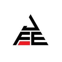 diseño de logotipo de letra triangular jfe con forma de triángulo. monograma de diseño del logotipo del triángulo jfe. Plantilla de logotipo de vector de triángulo jfe con color rojo. logotipo triangular jfe logotipo simple, elegante y lujoso.