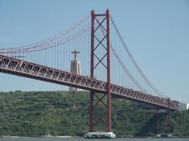 Lisbon at the tagus river photo