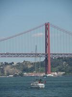 Lisbon at the tagus river photo