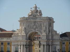 Lisbon at the tagus river photo