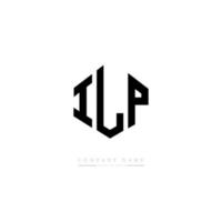 ILP letter logo design with polygon shape. ILP polygon and cube shape logo design. ILP hexagon vector logo template white and black colors. ILP monogram, business and real estate logo.