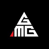 GMG triangle letter logo design with triangle shape. GMG triangle logo design monogram. GMG triangle vector logo template with red color. GMG triangular logo Simple, Elegant, and Luxurious Logo.