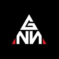 GNN triangle letter logo design with triangle shape. GNN triangle logo design monogram. GNN triangle vector logo template with red color. GNN triangular logo Simple, Elegant, and Luxurious Logo.