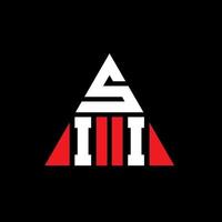 diseño de logotipo de letra de triángulo sii con forma de triángulo. monograma de diseño del logotipo del triángulo sii. plantilla de logotipo de vector de triángulo sii con color rojo. logotipo triangular sii logotipo simple, elegante y lujoso.