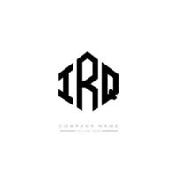 diseño de logotipo de letra irq con forma de polígono. irq polígono y diseño de logotipo en forma de cubo. irq hexágono vector logo plantilla colores blanco y negro. monograma irq, logotipo comercial e inmobiliario.