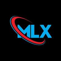 logotipo de MLX. letra mlx. diseño del logotipo de la letra mlx. logotipo de las iniciales mlx vinculado con un círculo y un logotipo de monograma en mayúsculas. tipografía mlx para tecnología, negocios y marca inmobiliaria. vector