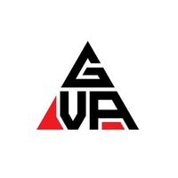 diseño de logotipo de letra triangular gva con forma de triángulo. monograma de diseño del logotipo del triángulo gva. plantilla de logotipo de vector de triángulo gva con color rojo. logotipo triangular gva logotipo simple, elegante y lujoso.