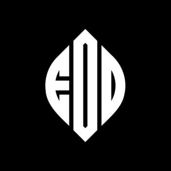 EOO circle letter logo design with circle and ellipse shape. EOO ellipse letters with typographic style. The three initials form a circle logo. EOO Circle Emblem Abstract Monogram Letter Mark Vector. vector