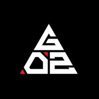 diseño de logotipo de letra triangular goz con forma de triángulo. monograma de diseño del logotipo del triángulo de goz. plantilla de logotipo de vector de triángulo goz con color rojo. logotipo triangular goz logotipo simple, elegante y lujoso.