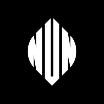 diseño de logotipo de letra de círculo de monja con forma de círculo y elipse. monja elipse letras con estilo tipográfico. las tres iniciales forman un logo circular. vector de marca de letra de monograma abstracto de emblema de círculo de monja.