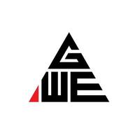 diseño de logotipo de letra triangular gwe con forma de triángulo. monograma de diseño de logotipo de triángulo gwe. plantilla de logotipo de vector de triángulo gwe con color rojo. logotipo triangular gwe logotipo simple, elegante y lujoso.