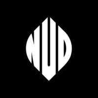 diseño de logotipo de letra de círculo nvo con forma de círculo y elipse. nvo letras elipses con estilo tipográfico. las tres iniciales forman un logo circular. vector de marca de letra de monograma abstracto del emblema del círculo nvo.