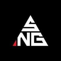 diseño de logotipo de letra de triángulo sng con forma de triángulo. monograma de diseño de logotipo de triángulo sng. plantilla de logotipo de vector de triángulo sng con color rojo. logotipo triangular sng logotipo simple, elegante y lujoso.