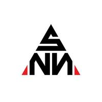diseño de logotipo de letra de triángulo snn con forma de triángulo. monograma de diseño de logotipo de triángulo snn. plantilla de logotipo de vector de triángulo snn con color rojo. logotipo triangular snn logotipo simple, elegante y lujoso.