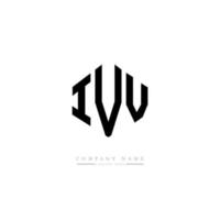 IVV letter logo design with polygon shape. IVV polygon and cube shape logo design. IVV hexagon vector logo template white and black colors. IVV monogram, business and real estate logo.