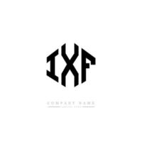 IXF letter logo design with polygon shape. IXF polygon and cube shape logo design. IXF hexagon vector logo template white and black colors. IXF monogram, business and real estate logo.