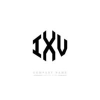 IXV letter logo design with polygon shape. IXV polygon and cube shape logo design. IXV hexagon vector logo template white and black colors. IXV monogram, business and real estate logo.