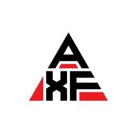 diseño de logotipo de letra triangular axf con forma de triángulo. monograma de diseño de logotipo de triángulo axf. plantilla de logotipo de vector de triángulo axf con color rojo. logotipo triangular axf logotipo simple, elegante y lujoso.