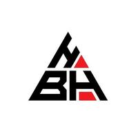 diseño de logotipo de letra triangular hbh con forma de triángulo. monograma de diseño del logotipo del triángulo hbh. plantilla de logotipo de vector de triángulo hbh con color rojo. logo triangular hbh logo simple, elegante y lujoso.