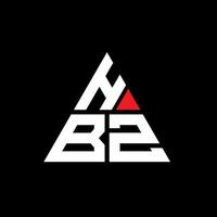 diseño de logotipo de letra de triángulo hbz con forma de triángulo. monograma de diseño del logotipo del triángulo hbz. plantilla de logotipo de vector de triángulo hbz con color rojo. logotipo triangular hbz logotipo simple, elegante y lujoso.