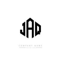 diseño de logotipo de letra jaq con forma de polígono. jaq polígono y diseño de logotipo en forma de cubo. jaq hexágono vector logo plantilla colores blanco y negro. monograma jaq, logotipo empresarial y inmobiliario.