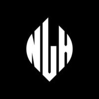 NLX circle letter logo design with circle and ellipse shape. NLX ellipse letters with typographic style. The three initials form a circle logo. NLX Circle Emblem Abstract Monogram Letter Mark Vector. vector