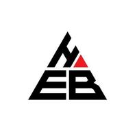 HEB triangle letter logo design with triangle shape. HEB triangle logo design monogram. HEB triangle vector logo template with red color. HEB triangular logo Simple, Elegant, and Luxurious Logo.