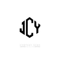 JCY letter logo design with polygon shape. JCY polygon and cube shape logo design. JCY hexagon vector logo template white and black colors. JCY monogram, business and real estate logo.