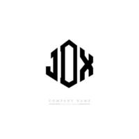 JDX letter logo design with polygon shape. JDX polygon and cube shape logo design. JDX hexagon vector logo template white and black colors. JDX monogram, business and real estate logo.