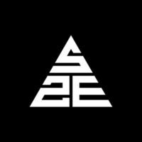 diseño de logotipo de letra de triángulo de tamaño con forma de triángulo. monograma de diseño de logotipo de triángulo de tamaño. plantilla de logotipo de vector de triángulo de tamaño con color rojo. logo triangular sze logo simple, elegante y lujoso.