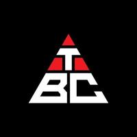 diseño de logotipo de letra triangular tbc con forma de triángulo. monograma de diseño de logotipo de triángulo tbc. plantilla de logotipo de vector de triángulo tbc con color rojo. logotipo triangular tbc logotipo simple, elegante y lujoso.