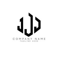 JJJ letter logo design with polygon shape. JJJ polygon and cube shape logo design. JJJ hexagon vector logo template white and black colors. JJJ monogram, business and real estate logo.