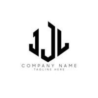 JJL letter logo design with polygon shape. JJL polygon and cube shape logo design. JJL hexagon vector logo template white and black colors. JJL monogram, business and real estate logo.