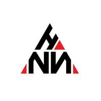 diseño de logotipo de letra de triángulo hnn con forma de triángulo. monograma de diseño del logotipo del triángulo hnn. plantilla de logotipo de vector de triángulo hnn con color rojo. logotipo triangular hnn logotipo simple, elegante y lujoso.