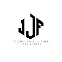 diseño de logotipo de letra jjf con forma de polígono. jjf polígono y diseño de logotipo en forma de cubo. jjf hexágono vector logo plantilla colores blanco y negro. Monograma jjf, logotipo empresarial y inmobiliario.