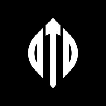 OTO circle letter logo design with circle and ellipse shape. OTO ellipse letters with typographic style. The three initials form a circle logo. OTO Circle Emblem Abstract Monogram Letter Mark Vector. vector